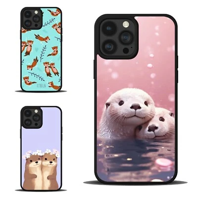 Funda Antiarañazos Para iPhone SE XS XR Max 5 6 7 8 Plus Kawaii Dibujos Animados Otter Sea Foto 1 de 4