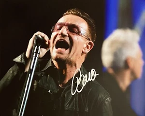 U2 BONO HANDSIGNIERTES 8x10 FOTO - Bild 1 von 1