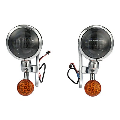 Auxiliary Passing Light w/ Bracket Turn Signal Fit for Harley Street Glide 14-up - Image 1 of 4