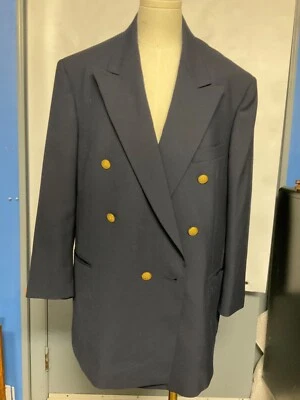 ABRIGO BLAZER HENRY GRETHEL azul vintage para hombre 44L Foto 1 de 4