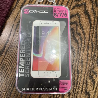 NEW Aconic Tempered Glass Screen Protector for iPhone 8/7/6s - Clear - Image 1 of 2