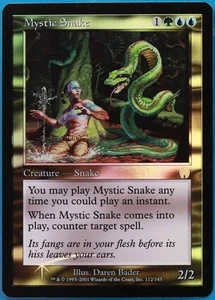 Mystic Snake FOIL Apocalypse PLD Blue Green Rare MTG CARD (ID# 491010) ABUGames - Picture 1 of 2