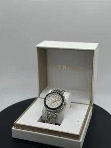 Versace Wristwatch GRECA CHRONO Chronograph Silver dial Stainless steel NEW - Picture 1 of 24