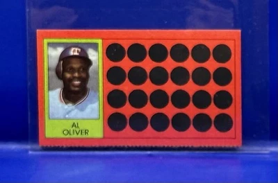 AL OLIVER 1981 TOPPS BASEBALL SCRATCH OFF #4 FREE SHIPPING Texas Rangers - Image 1 of 2