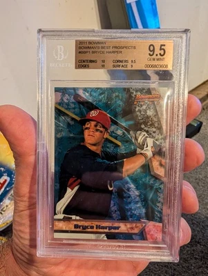 2011 Bowman Bryce Harper Bowman's Best Prospects #BBP1 Nationals Beckett 9.5 Gem - Image 1 of 3