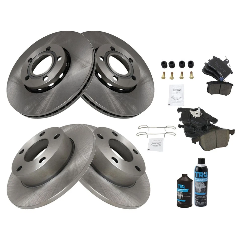 Front & Rear Posi Ceramic Disc Brake Pad & Rotor Kit w/Chemicals for Audi - Image 1 of 4
