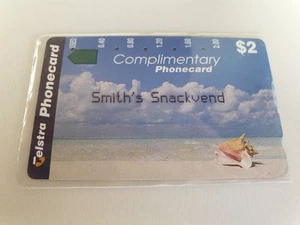 Tarjeta telefónica Australia Telstra $2 tarjeta telefónica de cumplido Smith's Snackvend usada - Imagen 1 de 2