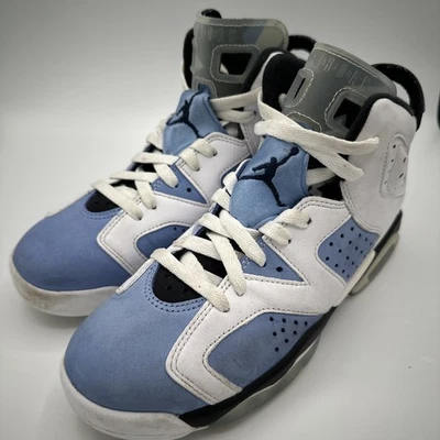 Nike Air Jordan 6 Retro GS 'UNC Home' Blue White 384665-410 Youth Size 5.5Y - Image 1 of 4