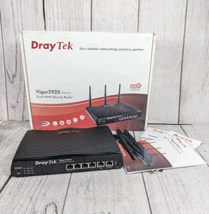DrayTek Vigor2920n w/Antennas Dual WAN Security Wireless Router - No Power Cable - Picture 1 of 16