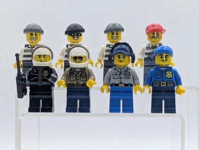 LEGO City Police & Crook Minifigure Lot (8) – Prisoners & Officers Bundle - Image 1 of 4
