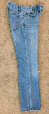 Pantalones vaqueros Crazy 8 rectos elásticos para niños talla 12 azules bolsillos cintura ajustable Foto 1 de 4