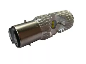 LED light bulb cold white 6000K 6V 12V DC BA20D 25W 35W motorbike scooter - Picture 1 of 5