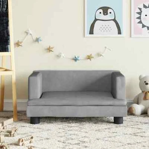 Kids Sofa Mini Couch Velvet Children Lounge Chair With Solid Pine Wood Frame - Picture 1 of 10