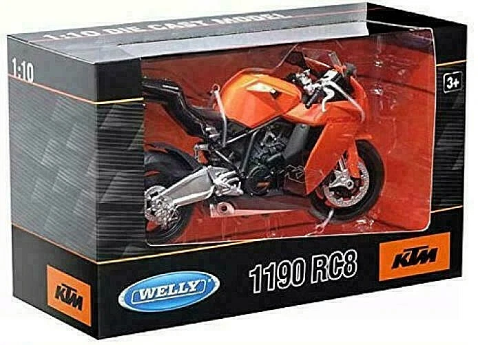 WELLY 1:10 MOTO DIE CAST KTM 1190 RC8 ARANCIONE ART 62800 - Immagine 1 di 1