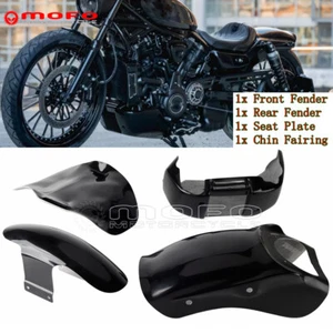 Front Rear Fender & Chin Fairing Mudguard Cover For Harley Nightster 975 RH975 - Picture 1 of 8