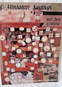 Needlepoint Pattern 50 Miniature Sayings Booklet By Burdett Publications 1984 - Picture 1 of 2