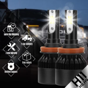 XENTEC LED HID Headlight Conversion kit H11 6000K for 2008-2011 Lexus LX570 - Picture 1 of 12
