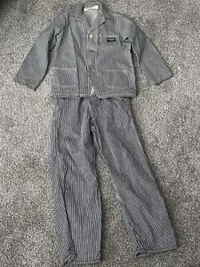 Vintage Osh Kosh B’Gosh Overall Union Made Striped Denim Kinder Jugend Set Selten - Bild 1 von 13