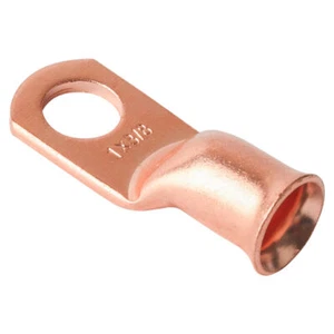 10PCS Battery Lug Bare Ring Copper Welding Terminal 1 AWG Ring 3/8'' Hole Stud - Picture 1 of 5
