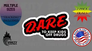 DARE to Keep Kids off of DRUGS Car Window Vinyl Decal Funny Laptop Sticker NEW - Picture 1 of 11