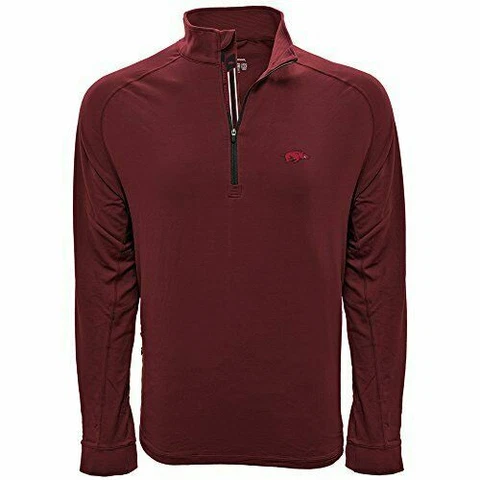 Arkansas Razorbacks NCAA Men's Banner Stripe 1/4 Zip Pullover Jacket, Small, NWT Cover