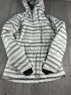 Abrigo Mountain Hardwear Mujer Gris Rayas Invierno Talla Mediana Aislado Foto 1 de 4