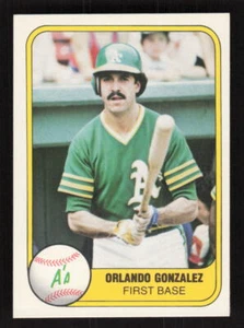 1981 Fleer #585 Orlando Gonzalez Oakland Athletics - Picture 1 of 2