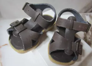 New in Box Baby Boy Girl Unisex Faux Leather Sandals Size 1 Double Buckles - Picture 1 of 4
