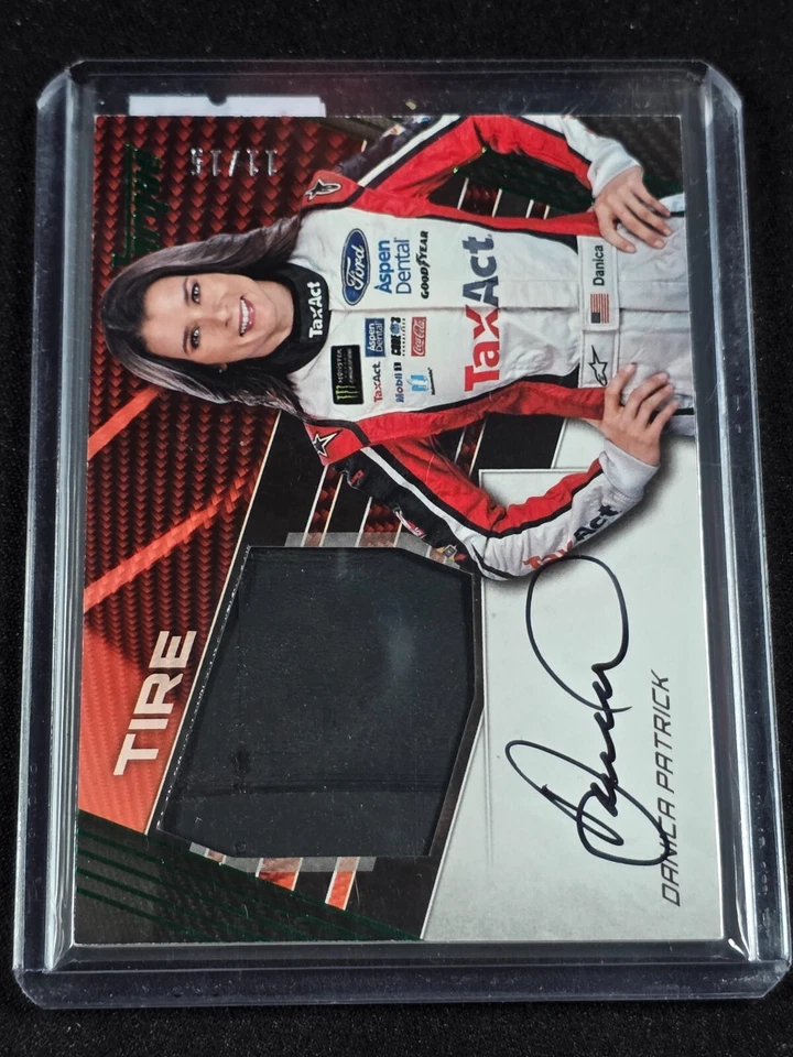 2017 Torque Racing Jumbo Tire Signatures Danica Patrick Green 11/15 - Image 1 of 1
