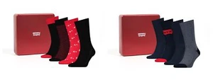 Levi´s Levis Regular Cut Socks Strümpfe Giftbox Geschenkbox 4 Paar 983032001 - Picture 1 of 5