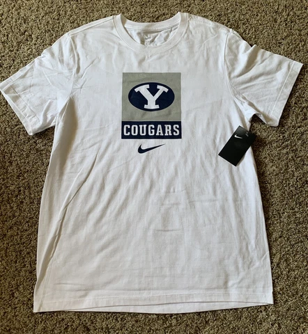 NEW Nike BYU Cougars Dri-Fit Shirt Men's White Football Athletics Large Cover