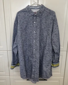 Camicia Robert Graham RG floreale fiori multicolore taglia 2XLg imperfezioni sulla camicia - Foto 1 di 8