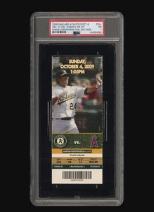 Nomar Garciaparra FINAL MLB Game PSA 7 None Higher 2009 Ticket Athletics A's - Picture 1 of 3