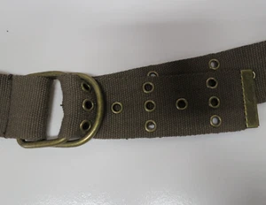 Plus Size 26 Womens Brown Canvas Utility Style Chunky Belt - Picture 1 of 8