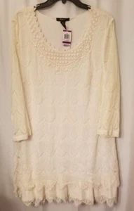 Women's Tunic Top Size XXL Crochet Design 3/4 Sleeve New Tags Originally $59 - Picture 1 of 6
