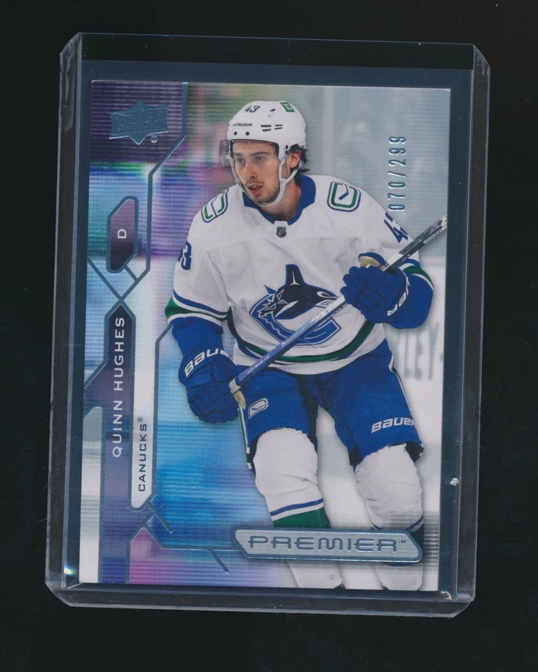 QUINN HUGHES 2021-22 UPPER DECK PREMIER COLLECTION 070/299 #2 - Image 1 of 2