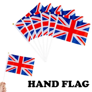 2025 Union Jack Flag Hand Waving UK Event Celebration Union Flags Party Decor - Picture 1 of 12