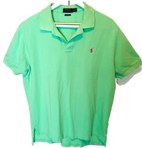 Polo Ralph Lauren Men's XL Polo Shirt Short Sleeve Mint Green w/ Pink Polo Pony - Picture 1 of 9