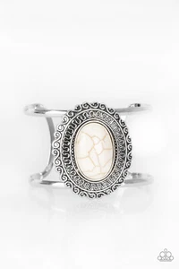 Juego de Collar Blanco y Pulsera Omega Oasis Paparazzi - Empress-ive Extra - Imagen 1 de 4