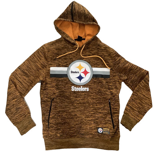 VETEMENTS NUOVA felpa con cappuccio da uomo NFL Team Apparel Pittsburgh Steelers tasche con cerniera taglia S prezzo al dettaglio al dettaglio $85