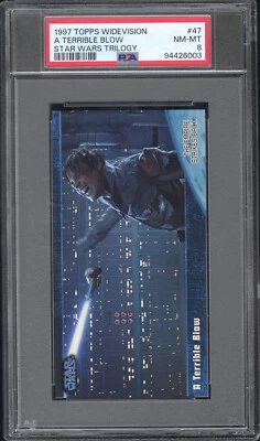 Star Wars WideVision 1997 Trilogy #47 Luke Loses Hand Darth Vader PSA 8 POP 1 - Image 1 of 3
