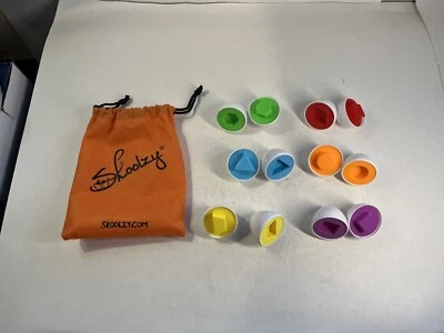 Skoolzy Shapes Matching Egg Toy 6 pc Set, Easter Egg Basket Toys for Toddlers - Image 1 of 4