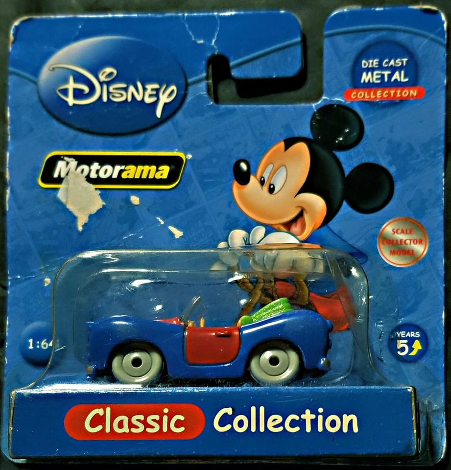 MOTORAMA DISNEY 1^ SERIE 113 Mickey Mouse Car CLASSIC COLLECTION Scala 1:64 NIB - Immagine 1 di 4