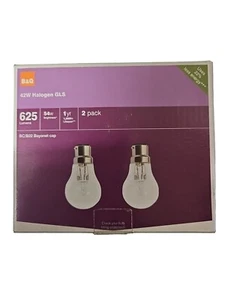 2 x 42w=54w halogenklar GLS Glühbirne BC Bajonettkappe B22 dimmbar warmweiß - Bild 1 von 4