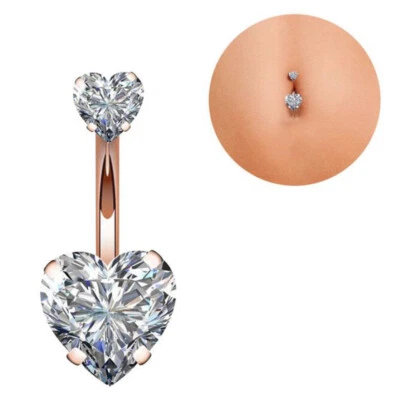 Popular Anillo Diamante Ombligo Ombligo Umbilical Uñas Seguro Titanio Ste L Foto 1 de 4