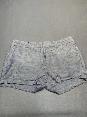 Pantalones Cortos Gap Khakis Adulto 8 Mujer’s Azul Ligero Lino Algodón Foto 1 de 4