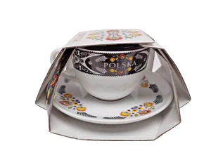 Poland Polska Decorative Cup and Saucer Ceramika  - Picture 1 of 3