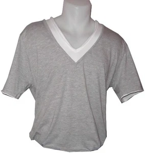 Tshirt UNITED PEOPLE Gris Blanc HOMME haut man NEUF L - Picture 1 of 1