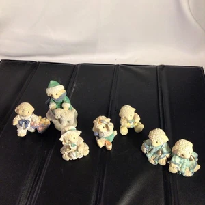 1996 ENESCO LAMB FIGURINES, SET OF 7 - Picture 1 of 22
