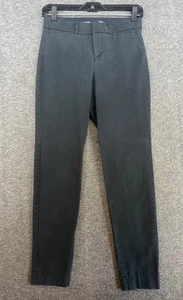 Pantalones al tobillo Pixie de tiro alto azul marino antiguos talla 2 negros secretos bolsillos lisos - Imagen 1 de 11